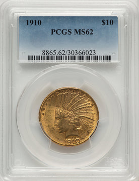 1910 $10 Blue Gradient Indian Eagle PCGS MS62