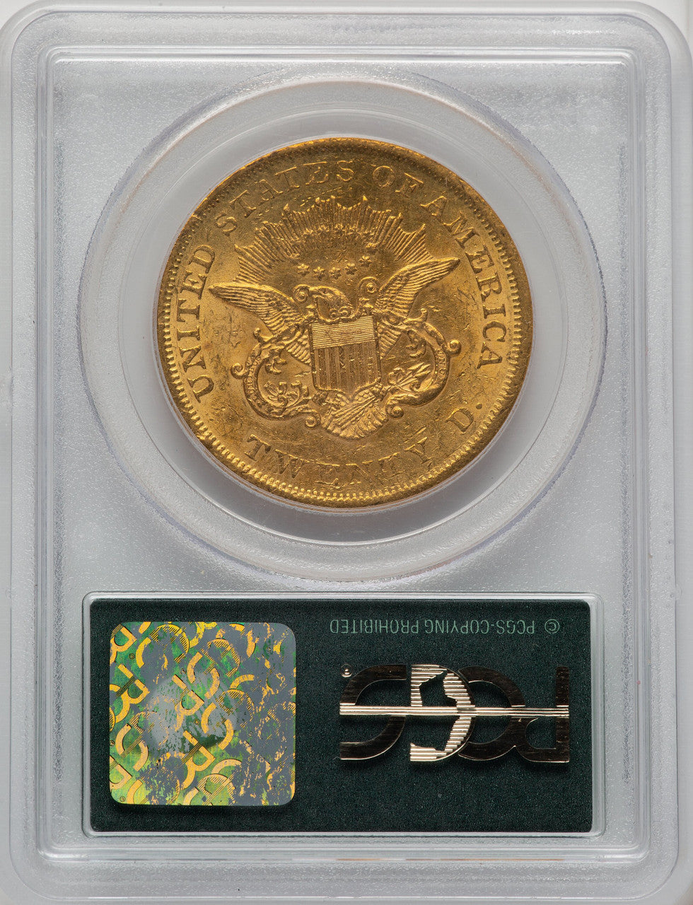 1861 $20 Liberty Double Eagle PCGS AU55