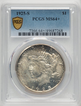 1925-S Peace Dollar PCGS MS64+