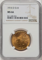 1914-D $10 Indian Eagle NGC MS66 (769563029)