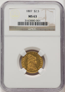 1807 $2.50 BD-1 R.3 Early Quarter Eagle NGC MS63