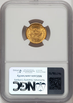 1904 $2.50 Liberty Quarter Eagle NGC MS66 (773047003)