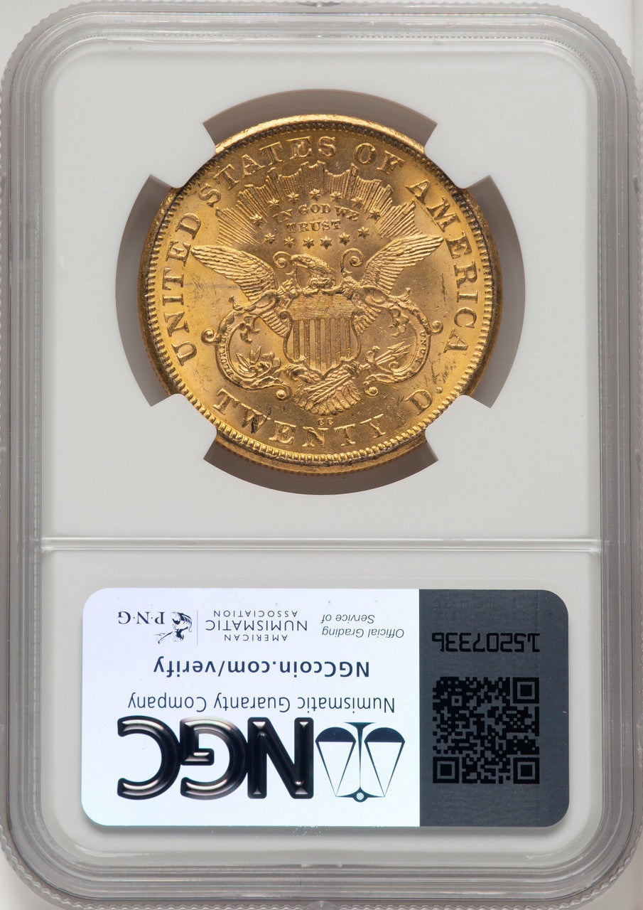 1875-CC $20 Liberty Double Eagle NGC MS62 (572156002)
