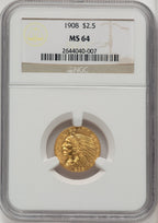 1908 $2.50 Indian Quarter Eagle NGC MS64 (772304027)
