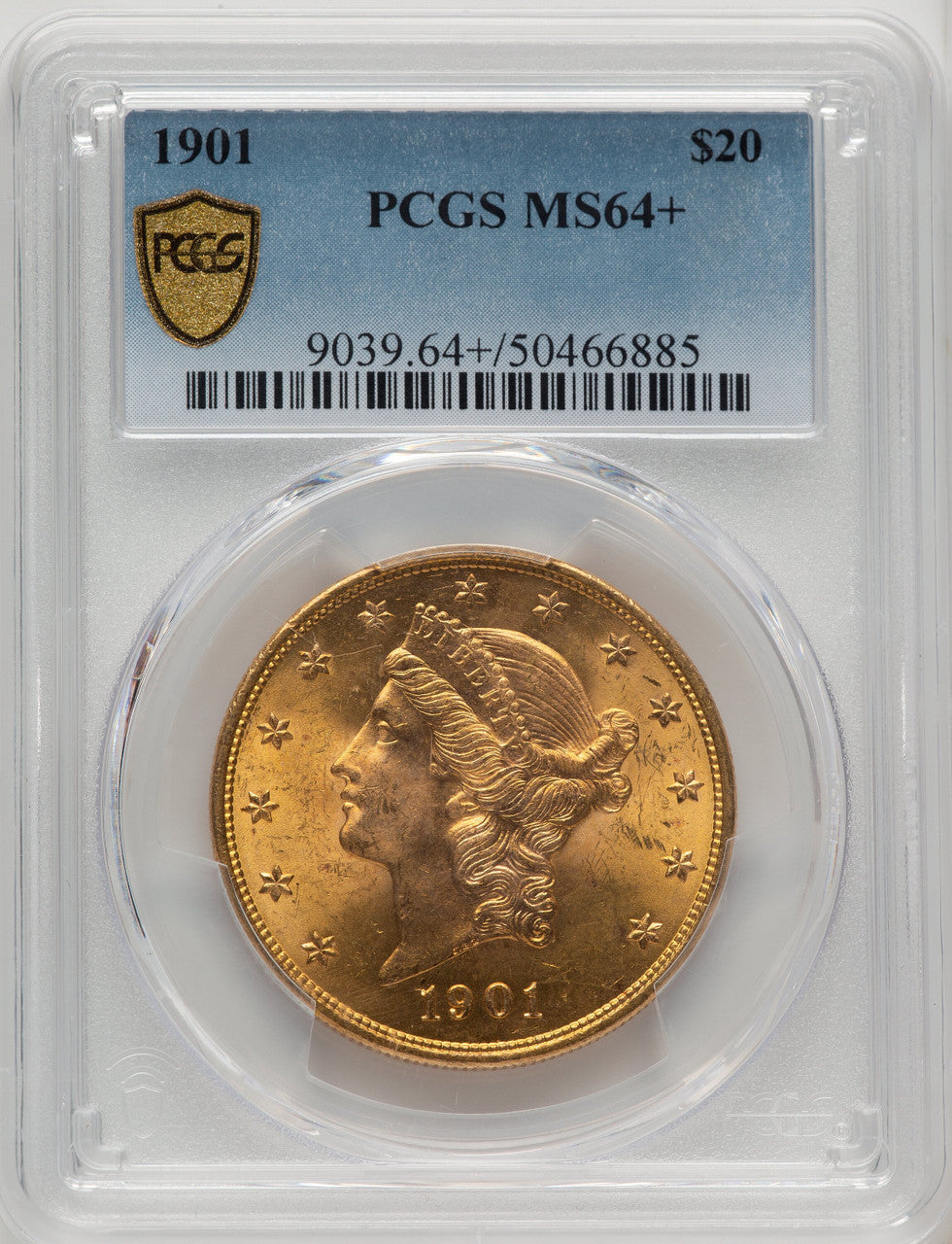 1901 $20 Liberty Double Eagle PCGS MS64+