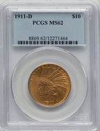 1911-D $10 Indian Eagle PCGS MS62