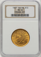 1907 $10 No Motto Indian Eagle NGC MS62 (773031009)
