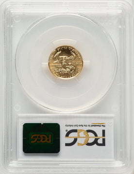 1991 $5 Tenth-Ounce Gold Eagle Blue Gradient PCGS MS70