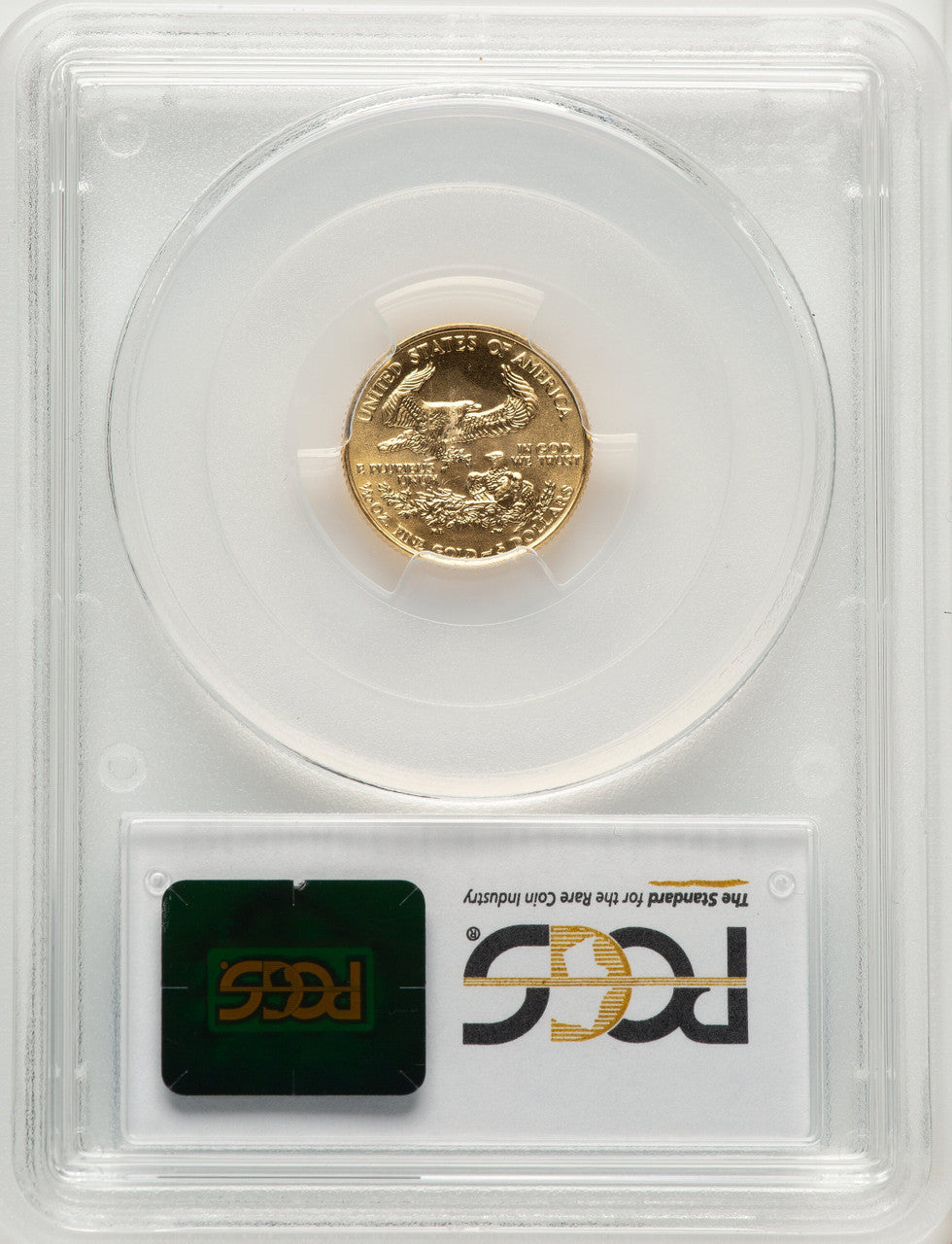 1991 $5 Tenth-Ounce Gold Eagle Blue Gradient PCGS MS70