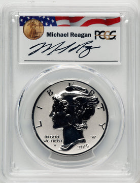 2019-W Palladium Eagle 1 oz REV FS Reagan Legacy Series Michael Reagan PCGS PR70