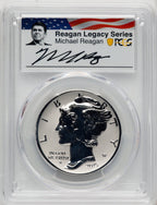 2019-W Palladium Eagle 1 oz REV Reagan Legacy Series Michael Reagan Picture PCGS PR70