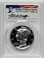 2018-W Palladium Eagle 1 oz Reagan Legacy Series Michael Reagan Picture PCGS PR70