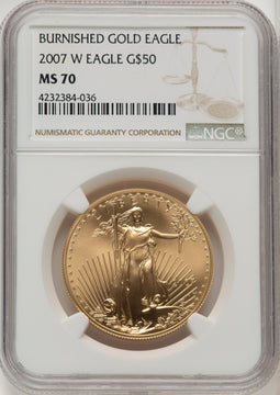 2007-W $50 One-Ounce Gold Eagle NGC MS70 (506895090)