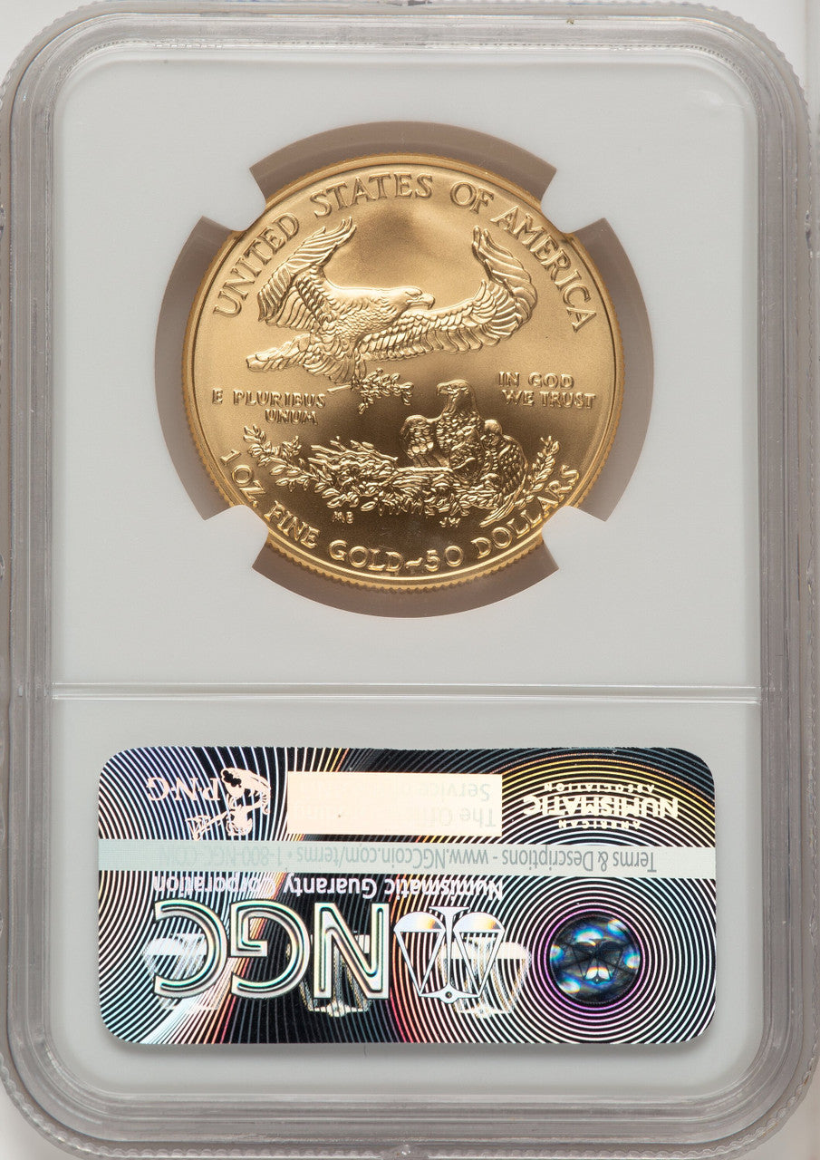 2007-W $50 One-Ounce Gold Eagle NGC MS70 (506895090)