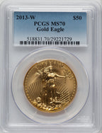 2013-W $50 One-Ounce Gold Eagle PCGS SP70