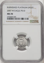 2007-W $10 Tenth-Ounce Platinum Eagle Burnished NGC MS70 (506177002)