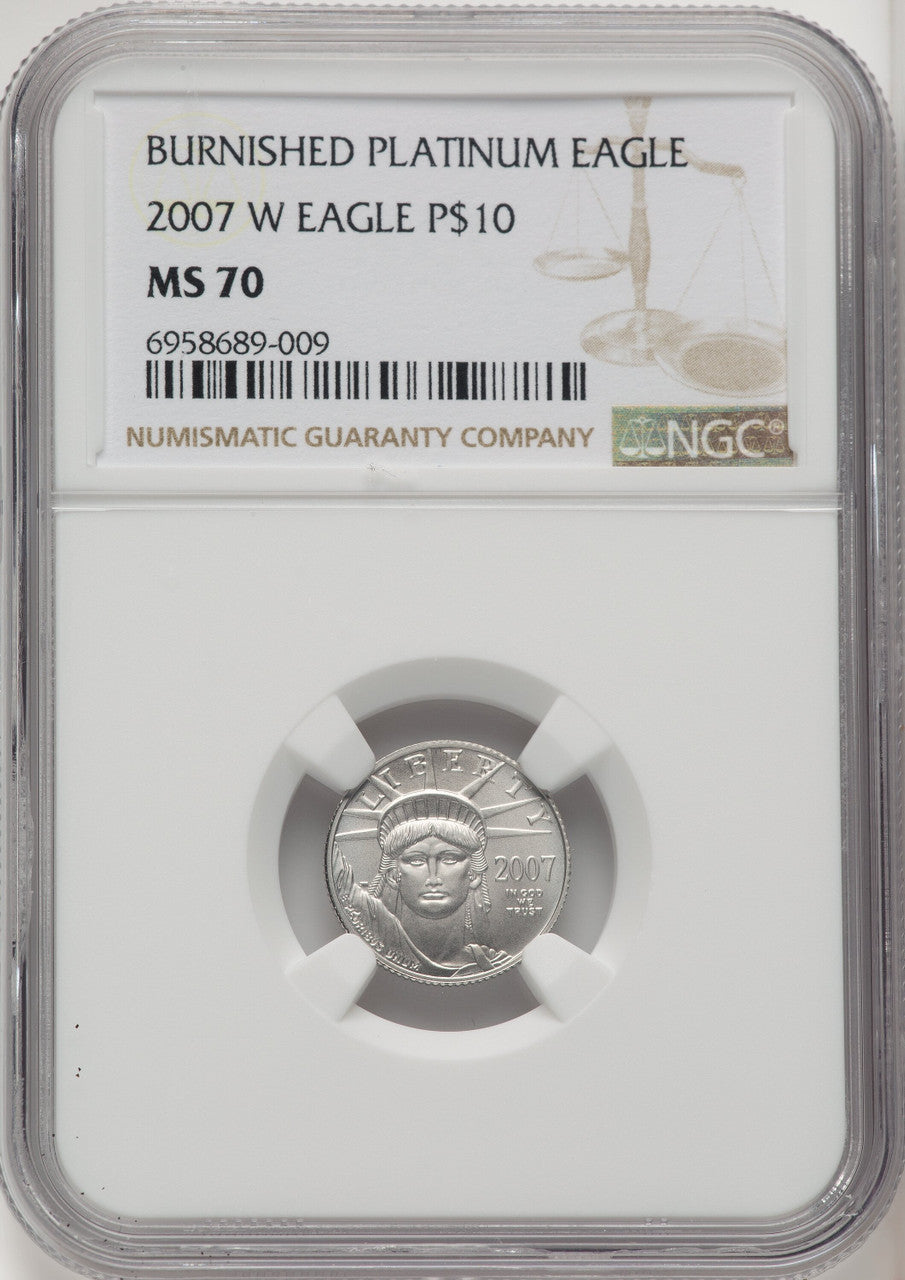 2007-W $10 Tenth-Ounce Platinum Eagle Burnished NGC MS70 (506177002)