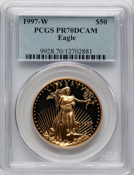 1997-W $50 One-Ounce Gold Eagle PCGS PR70 (506708019)