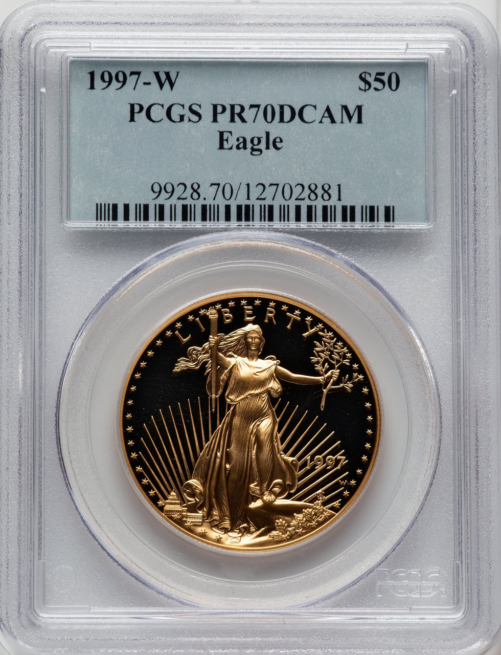 1997-W $50 One-Ounce Gold Eagle PCGS PR70 (506708019)