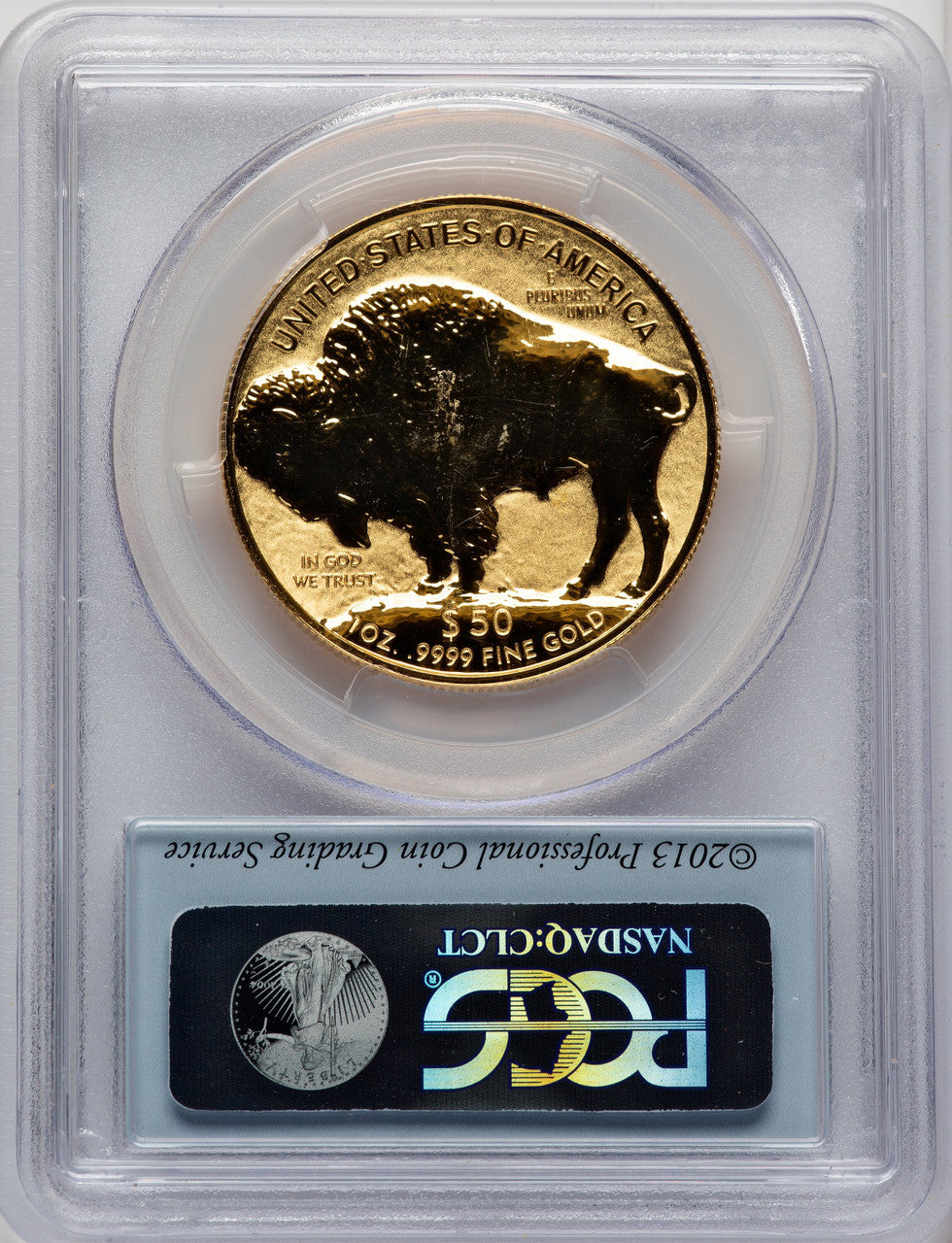 2013-W $50 One-Ounce Gold Buffalo Reverse Proof First Strike PCGS PR70 (772895001)