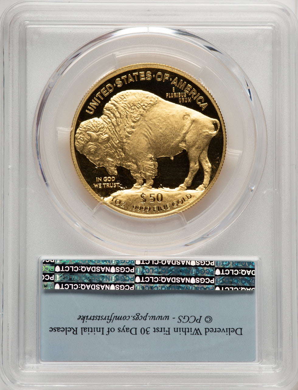 2017-W $50 One-Ounce Gold Buffalo First Day First Strike FS Flag PCGS PR70