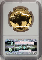 2013-W $50 One-Ounce Gold Buffalo Reverse Proof First Strike ER Bison Label NGC PF70 (773067003)