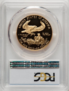 1990-W $50 One-Ounce Gold Eagle Blue Gradient PCGS PR70 (773011005)