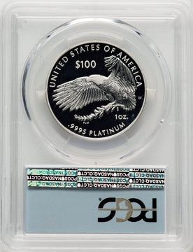 2018-W $100 One Ounce Platinum Eagle Life First Day of Issue FDI Flag PCGS PR70