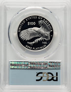 2018-W $100 One Ounce Platinum Eagle Life First Day of Issue FDI Flag PCGS PR70