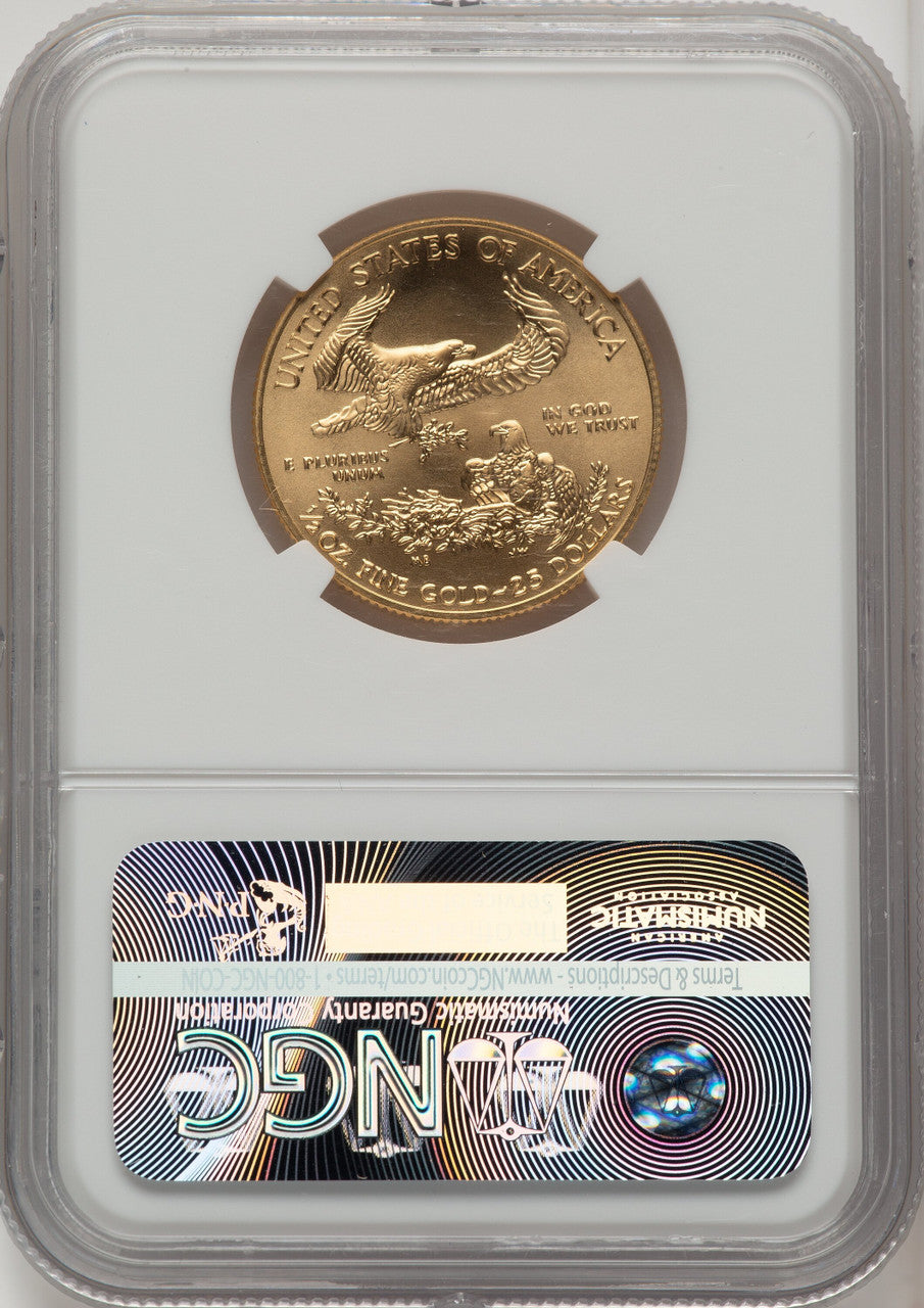 2015 $25 Half-Ounce Gold Eagle First Strike NGC MS70