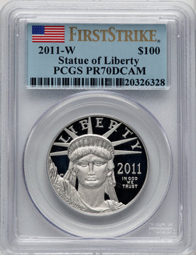 2011-W $100 One-Ounce Platinum Eagle First Strike FS Flag PCGS PR70
