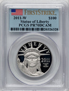 2011-W $100 One-Ounce Platinum Eagle First Strike FS Flag PCGS PR70