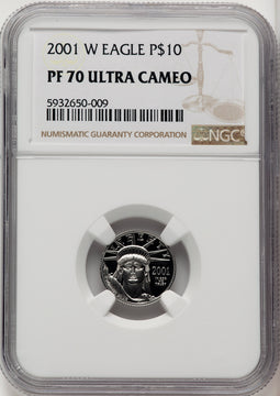 2001-W 1/10 oz Platinum Eagle NGC PF70
