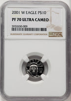 2001-W 1/10 oz Platinum Eagle NGC PF70