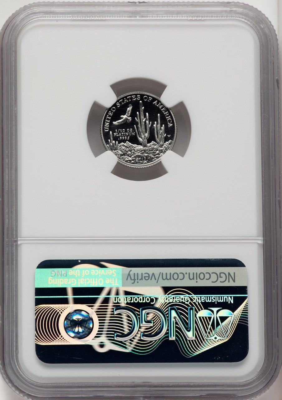 2001-W 1/10 oz Platinum Eagle NGC PF70