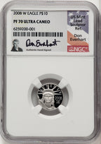 2008-W $10 Tenth-Ounce Platinum Eagle Don Everhart NGC PF70