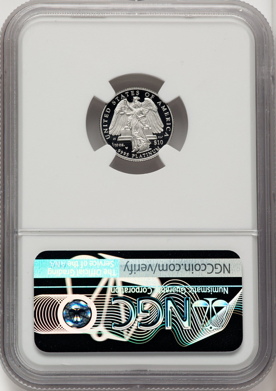 2008-W $10 Tenth-Ounce Platinum Eagle Don Everhart NGC PF70