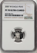 2007-W $10 Tenth-Ounce Platinum Eagle Brown Label NGC PF70 (767908006)