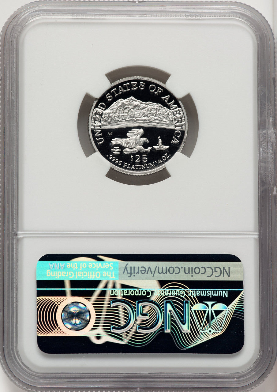 2002-W $25 Quarter-Ounce Platinum Eagle Statue of Liberty Don Everhart NGC PF70