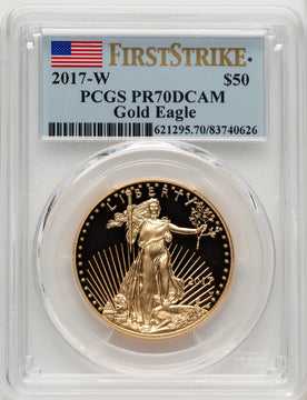 2017-W 1 oz Gold Eagle First Strike FS Flag PCGS PR70