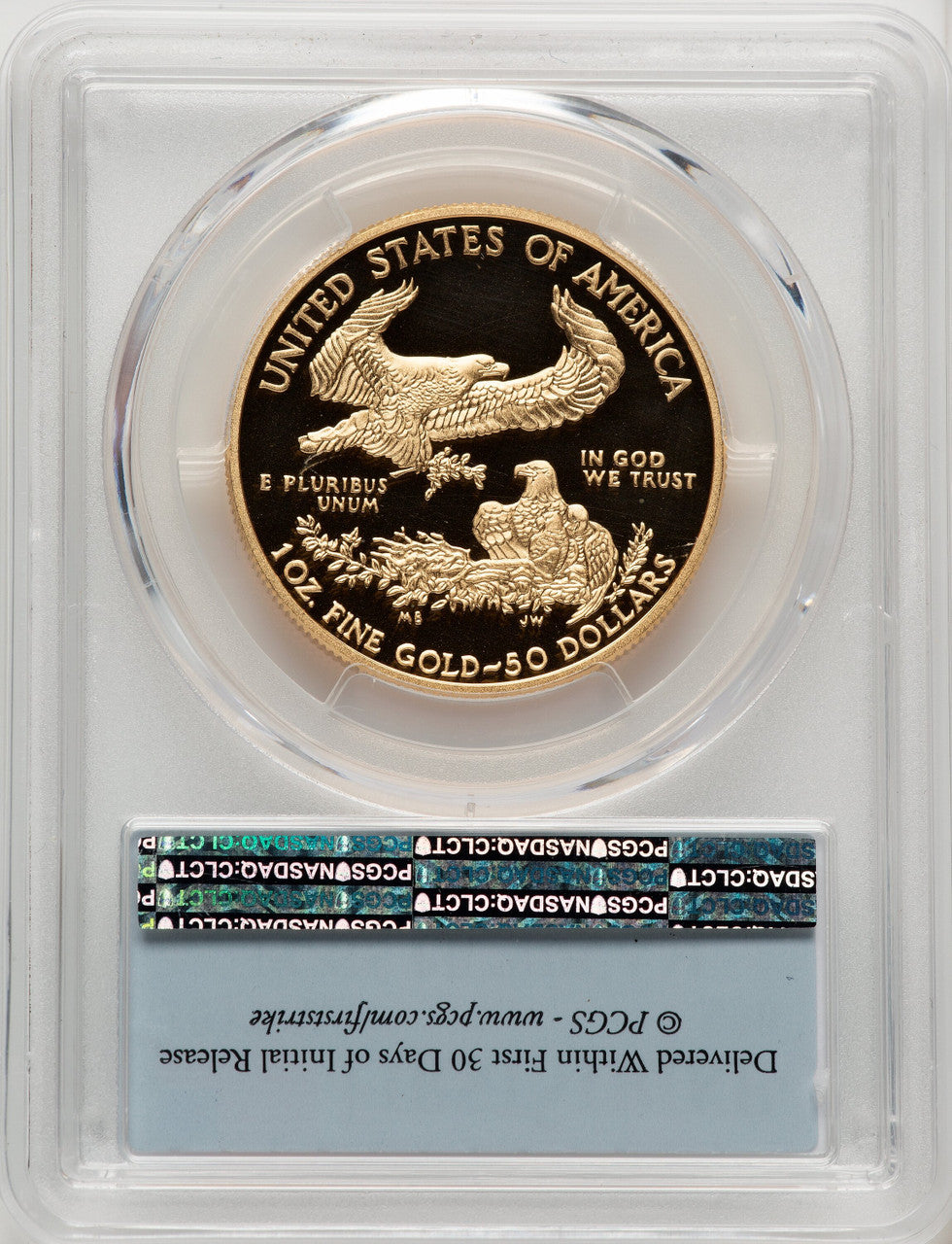 2017-W 1 oz Gold Eagle First Strike FS Flag PCGS PR70