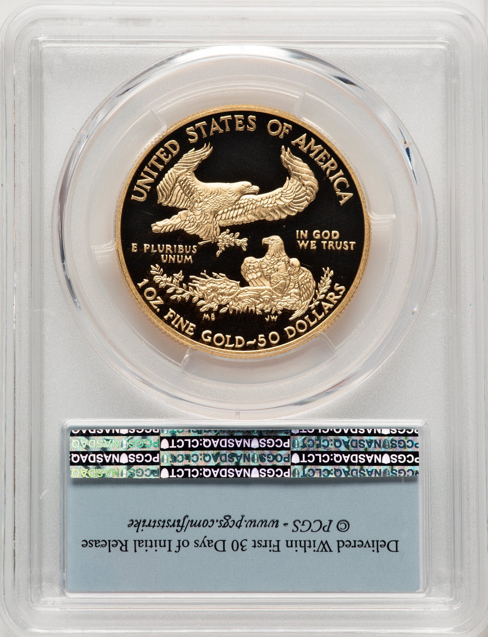 2016-W 1 oz Gold Eagle First Strike FS Flag PCGS PR70
