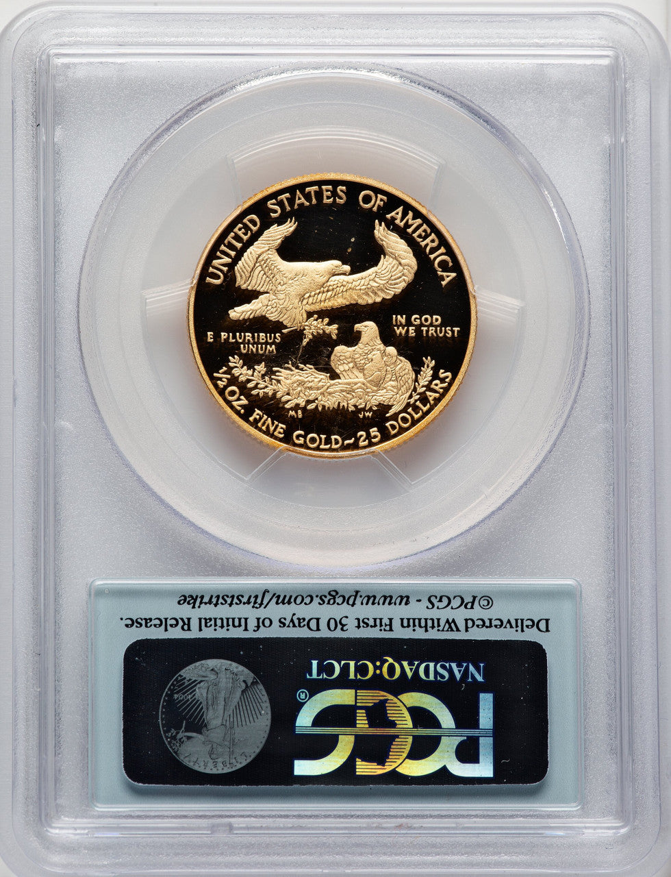 2013-W $25 Half-Ounce Gold Eagle First Strike FS Flag PCGS PR70