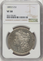 1893-S Morgan Dollar NGC VF30