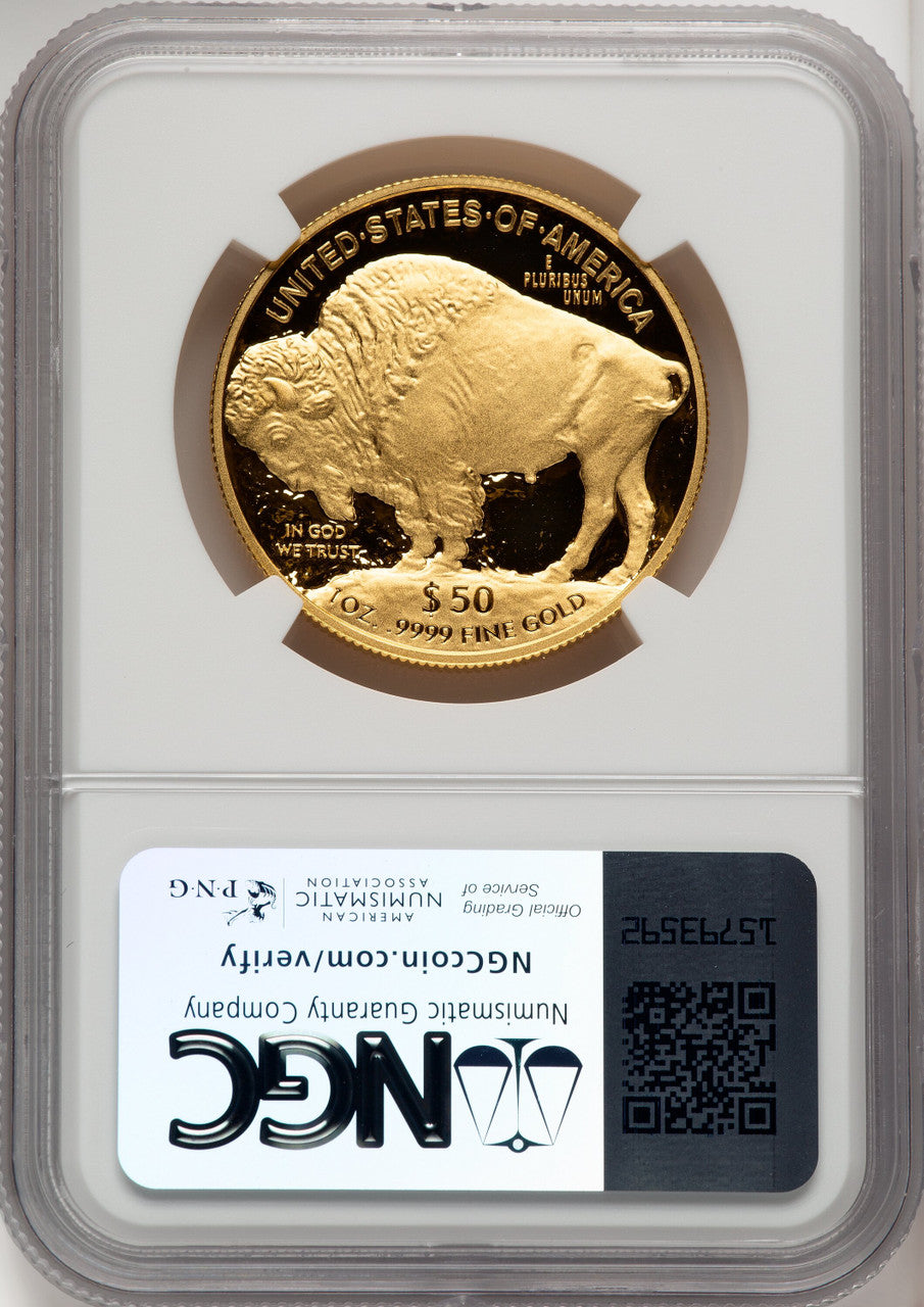 2019-W $50 One-Ounce American Buffalo .9999 Fine Gold Mike Castle Congressional Series NGC PF70