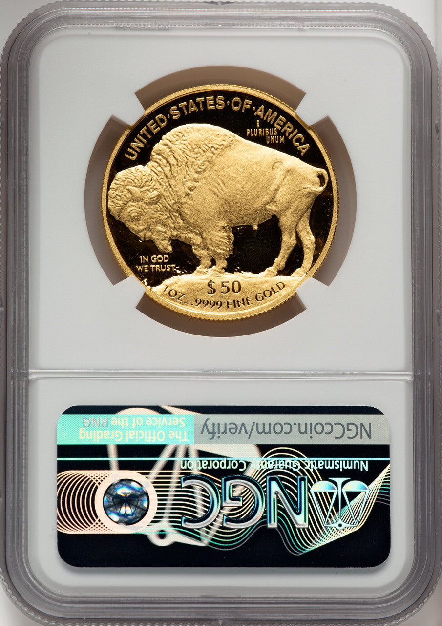 2013-W One-Ounce Gold Buffalo First Strike Mike Castle NGC PF70