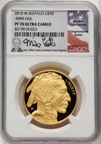 2010-W 1 Oz Gold Buffalo NGC PF70 Mike Castle