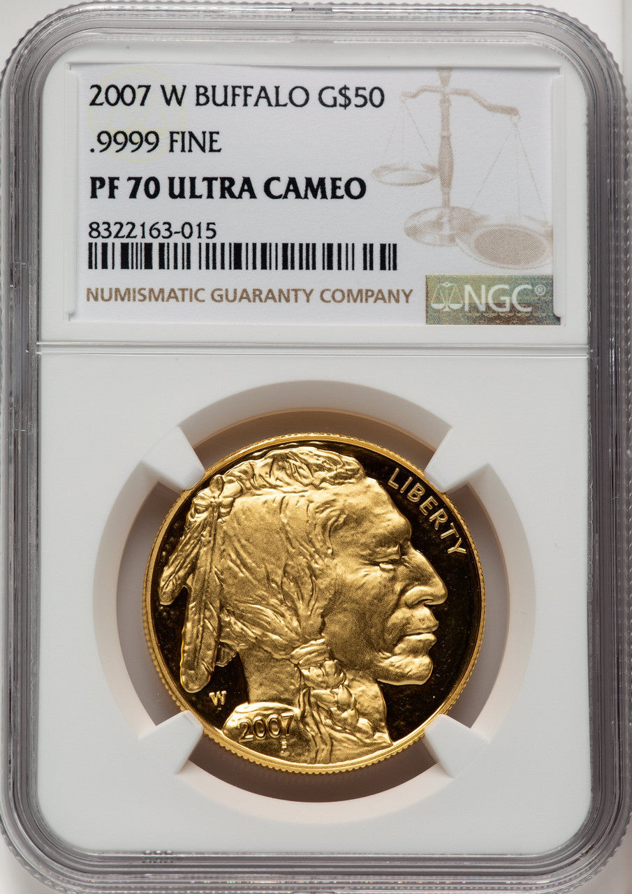 2007-W G$50 One-Ounce Gold Buffalo .9999 Fine Gold NGC PF70 (772047059)