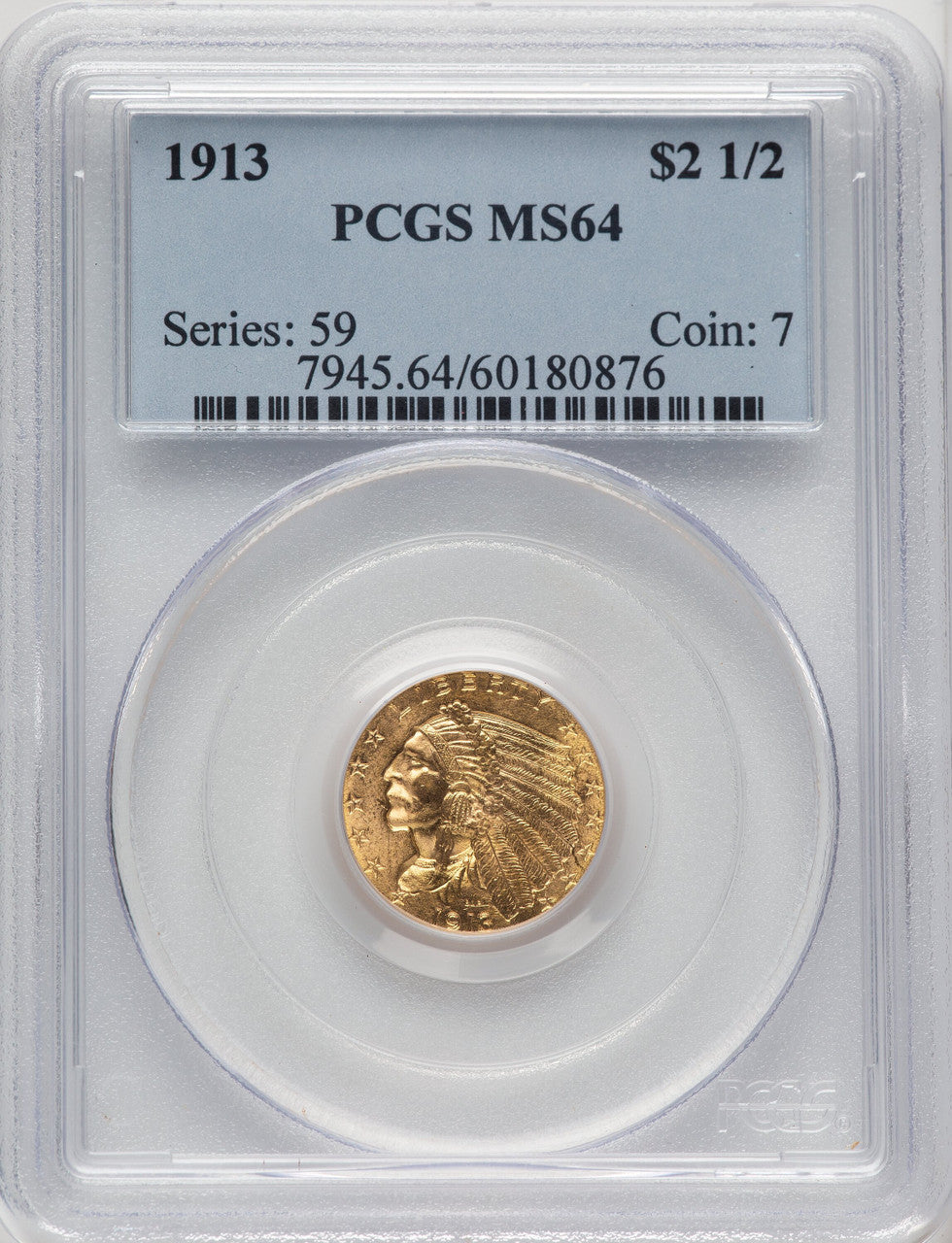 1913 $2.50 Indian Quarter Eagle PCGS MS64 (773330002)