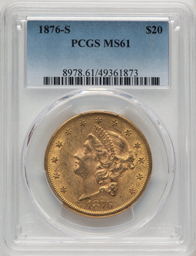 1876-S $20 Liberty Double Eagle PCGS MS61 (518431046)